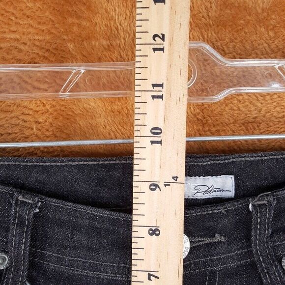 CHICOS Womens Jeans Size 0 Short Black Wash Crop Straight Leg VINTAGE Platinum - Picture 5 of 8